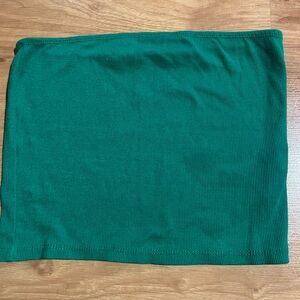 Women’s Green Ribbed Tube Top